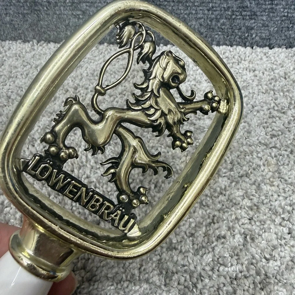 Vintage Lowenbrau filigree design beer tap handle man cave‎ bar